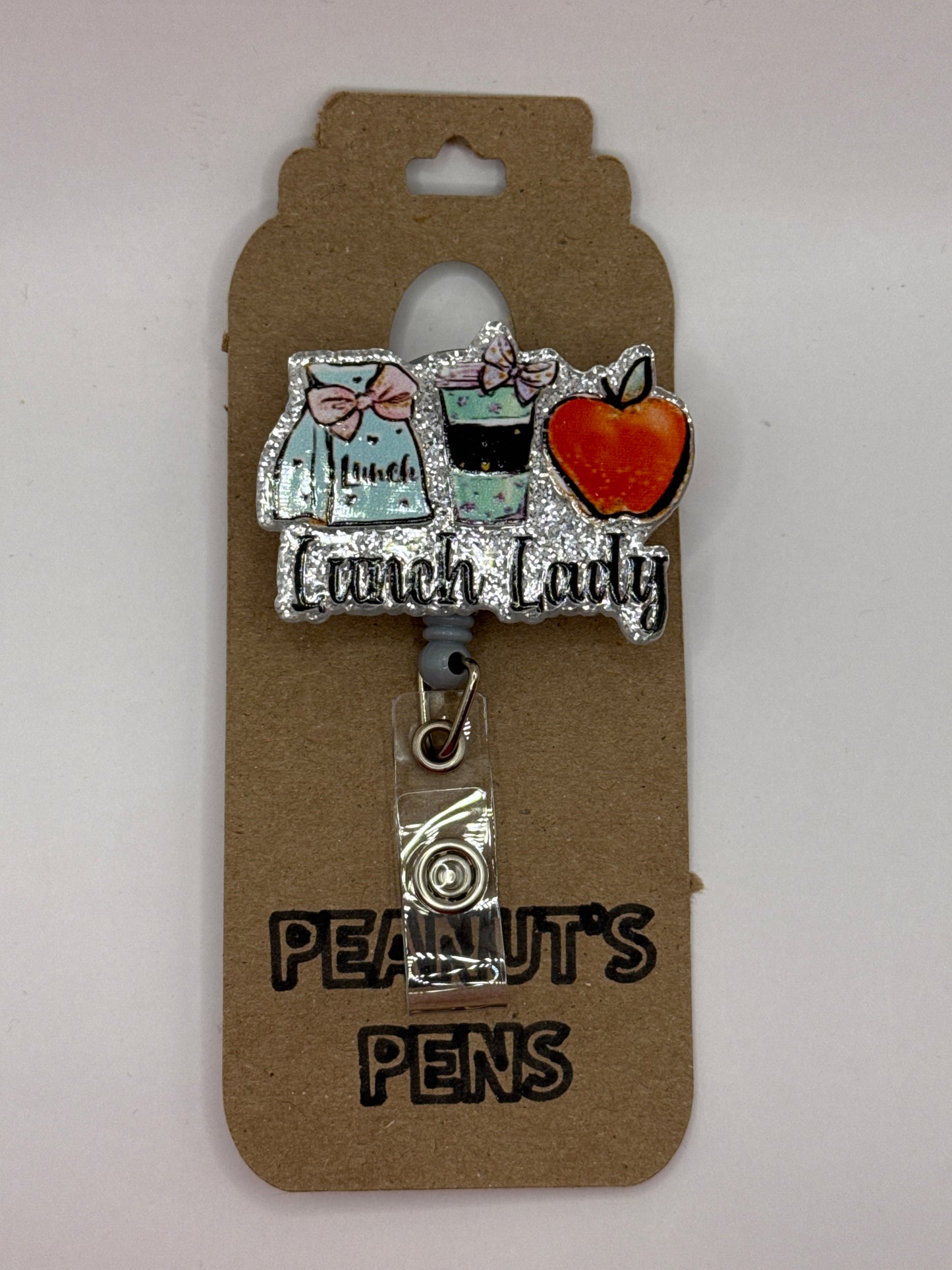 Lunch lady Badge Reel